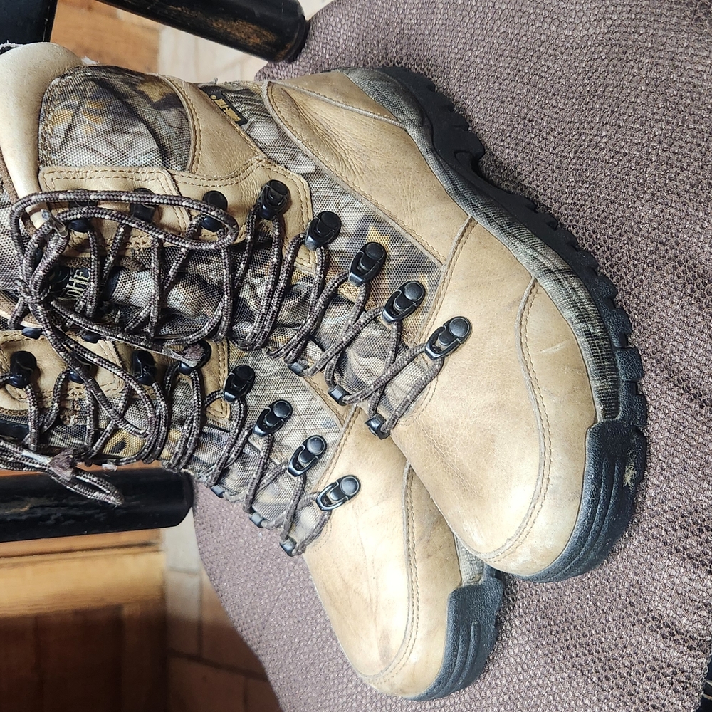 Timberland Tan and Black Hiking Boots